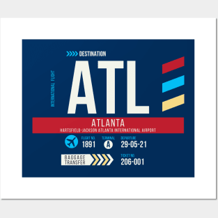 Atlanta (ATL) Airport Code Baggage Tag Posters and Art